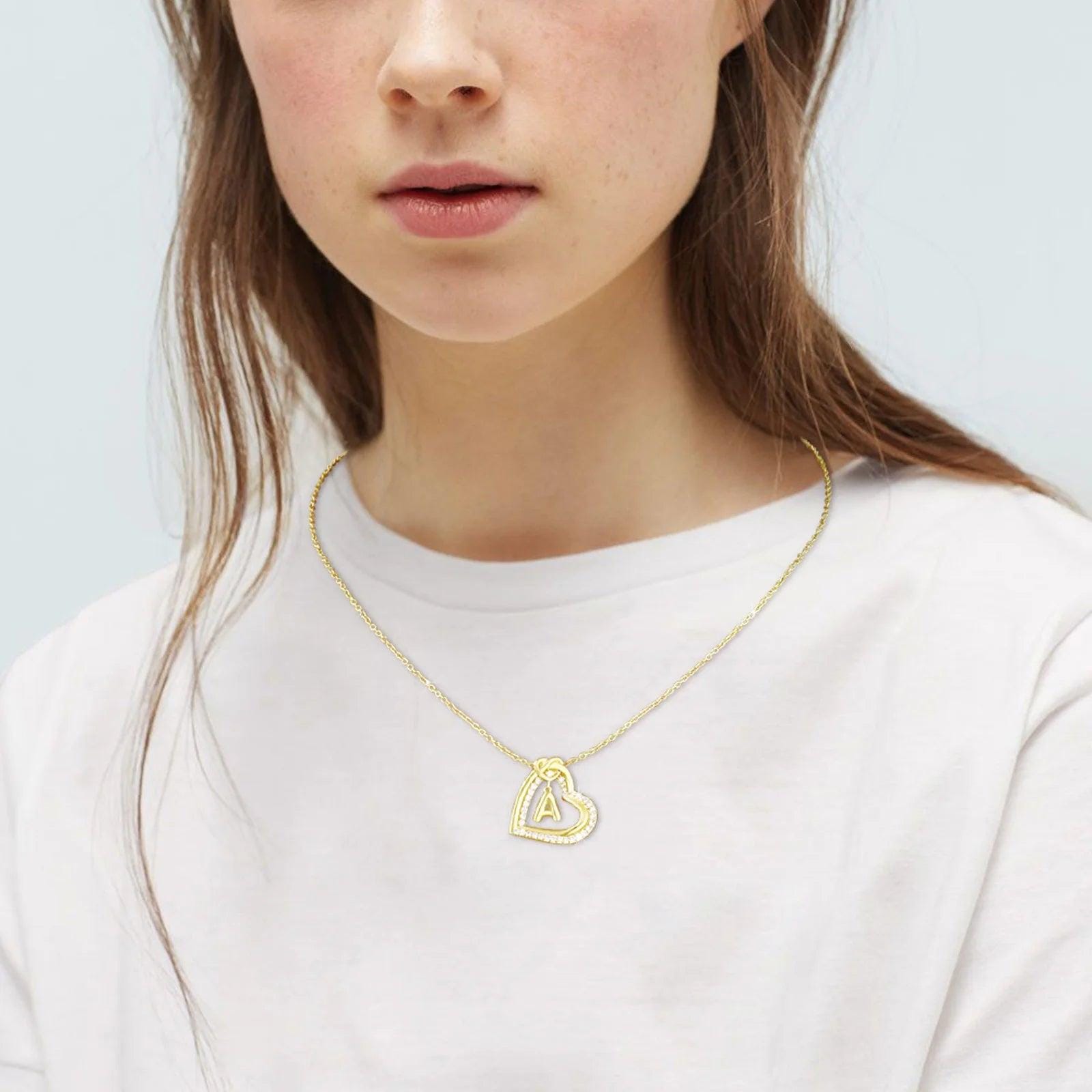 14K Rose Gold Love Heart Initial Necklaces for Women CZ Hypoallergenic Heart Pendant Necklace for Girlfriend Mom Wife Daughter Bubble Letter X Necklace Jewelry Birthday Valentine&#39;S Day Gifts