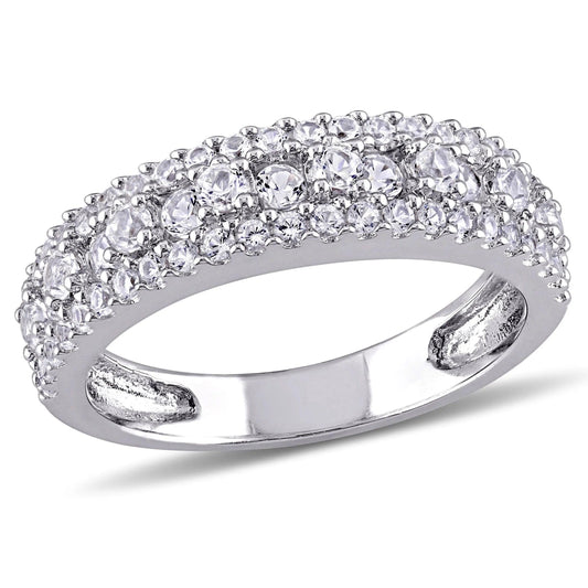 Women&#39;S Created Sapphire Sterling Silver Ring